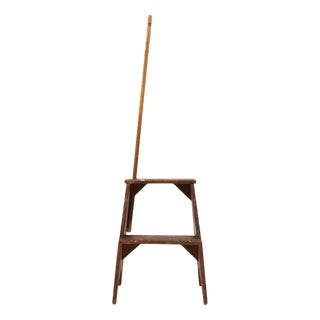Industrial Wooden Stepladder, France, 1900s For Sale