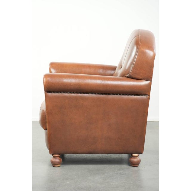 1990s Club Chair in Sheepskin Leather For Sale - Image 5 of 13