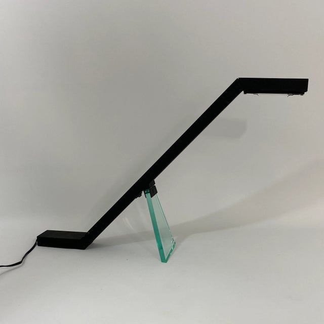 Postmodern Metal and Green Lucite Desk Lamp For Sale - Image 13 of 13