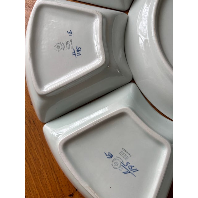 Mid 20th Century Royal Copenhagen Tranquebar Blue Faience Cabaret Set - 9 PCS For Sale In New York - Image 6 of 8