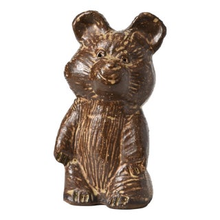 Danish Stoneware Bear Figurine from Rath, 1980s For Sale
