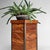A striking Japanese kadai, a tall wooden plant stand or decorative pedestal, made as sotsugyō seisaku: a graduation...