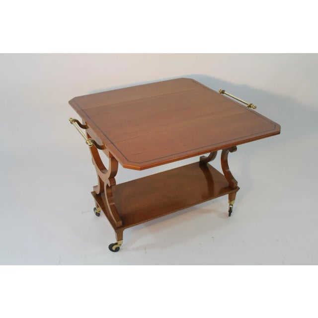 Traditional Kaplan Furniture Beacon Hill Serving Cart For Sale - Image 3 of 5