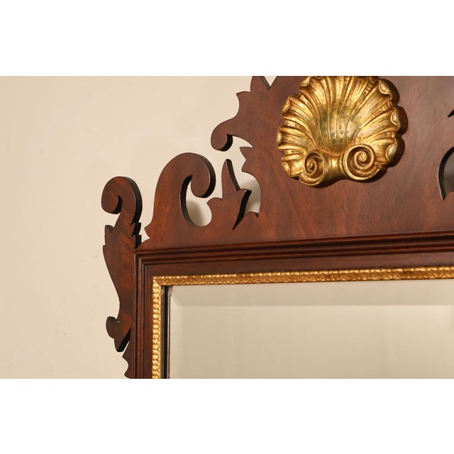 Henkel Harris Chippendale Style Mahogany Wall Mirror For Sale - Image 12 of 18