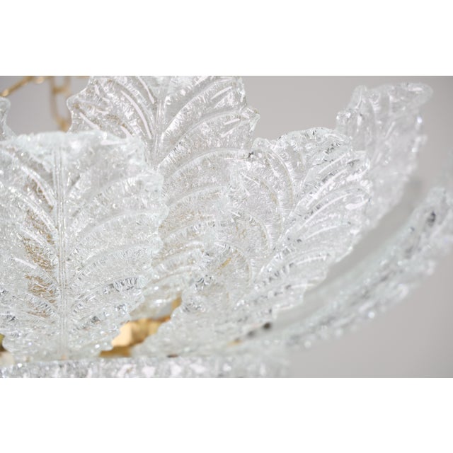 1970s Taormina, Large Size Murano Clear Trasparent Vintage Glass Ceiling Light For Sale - Image 14 of 15