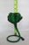 Murano Style Emerald Green Art Glass Flower Twisted Stem Bud Vase For Sale In Miami - Image 6 of 12