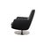 Black Leather and Chrome Swivel Lounge Chair For Sale - Image 11 of 13