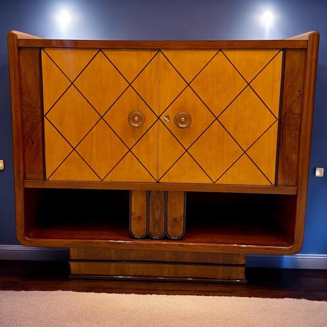 Italian Art Deco Cabinets attributed to Osvaldo Borsani, 1940s, Set of 2 For Sale - Image 3 of 14