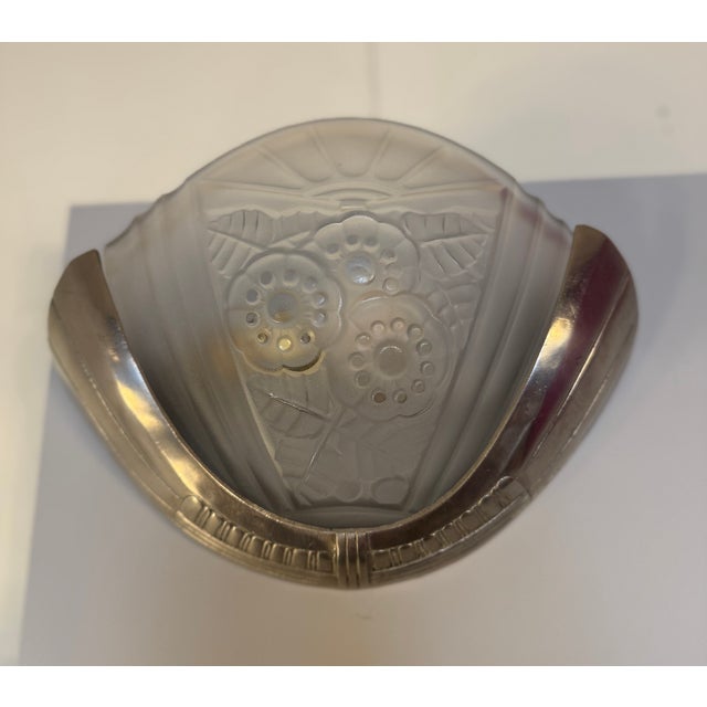 Art Deco Nickel-Plated Bronze Wall Sconces from Viarme, France, 1930s, Set of 2 For Sale - Image 12 of 18