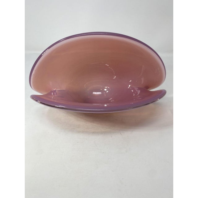 Price reduced $100. Now only $199! Nice pink Clamshell piece made in Murano, Italy. Vintage. Measures 7.5" across.