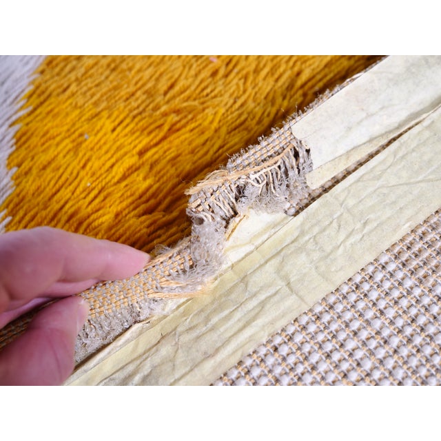 Vintage Space Age Wool Rug by Desso in Brown and Yellow, 1970s For Sale - Image 9 of 10