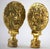 Early 21st Century Pair Lamp Finials Solid Polished Brass Lions Heads Standard Thread For Sale - Image 5 of 6