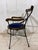 Black Bistro Armchairs with Blue Velvet Seats by Andy Thornton, England, 1980s For Sale - Image 8 of 13