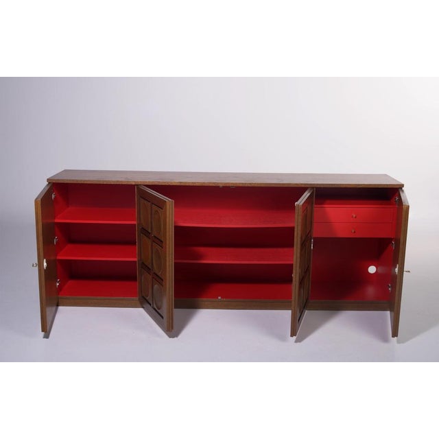 Brown Vintage Brutalist Sideboard by Gerhard Bartels, 1970s For Sale - Image 8 of 9