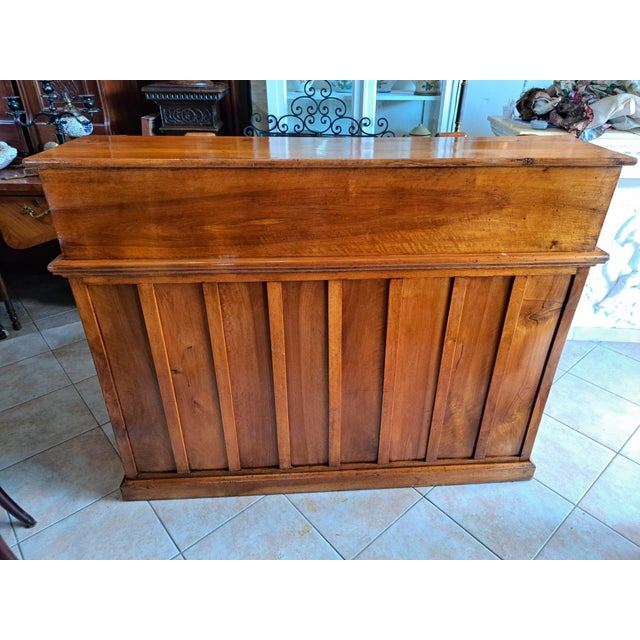 Wood Italian Roller Desk in Walnut For Sale - Image 7 of 10