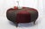 Burgundy 1990s Ottoman With Velvet Pinwheel Design For Sale - Image 8 of 12