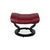 Reno Leather Recliner in Red with Footstool and Manual Function by Stressless, Set of 2 For Sale - Image 16 of 17