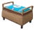 Vintage English Bombay-Shaped Woven Rattan Bench With Underseat Storage For Sale