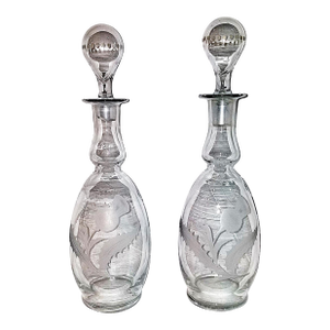 1920s Hawkes Crystal Decanters, a Pair