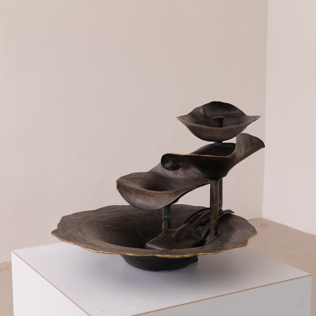 1980s Fountain in Wrought Bronze from Lothar Klute, 1980s For Sale - Image 5 of 11