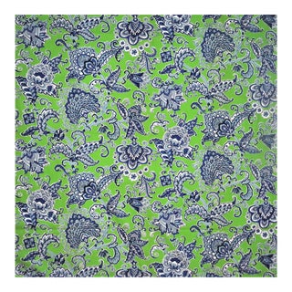 Schumacher "Nanaburi" Paisley Designer Cotton Fabric- 4 Yards For Sale