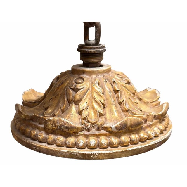 Paul Ferrante 18c Style Medici Italian Giltwood Chandelier.