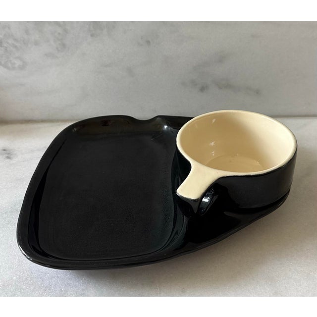 Mid 20th Century Mid Century Modern Ceramic Black and White "Tv Set" by Rubel - 4 pcs For Sale - Image 4 of 11