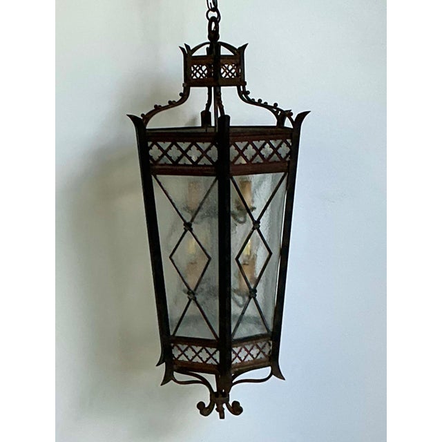 Vintage Iron and Glass Lantern For Sale - Image 17 of 17