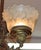 Bronze 19th Century Bronze 4 Light Etched Glass Shade Gas Chandelier Gasolier For Sale - Image 8 of 18