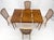 Baker Furniture Company Faux Bamboo Compact Dining 34x34 Game Table 1 Leaf 4 Chairs Set For Sale - Image 4 of 12