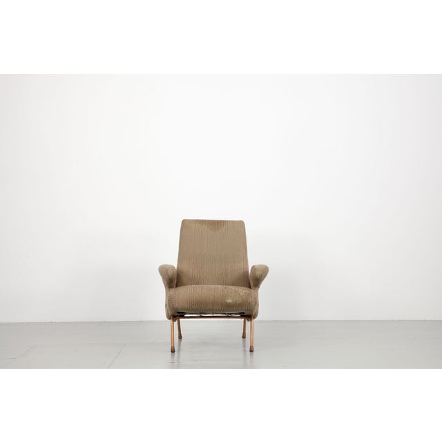 Beige Delfino Armchairs, by Erberto Arboni for Arflex, 1950s, Set of 2 For Sale - Image 8 of 18