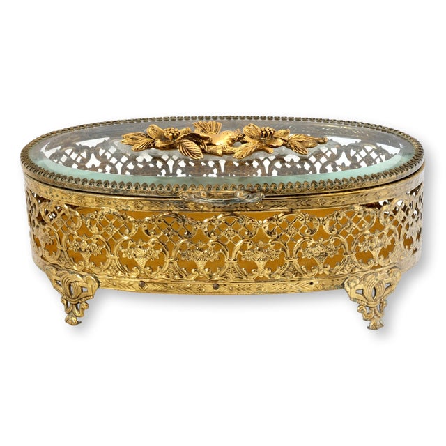 Metal MCM Glam Jewelry Vanity Box For Sale - Image 7 of 9