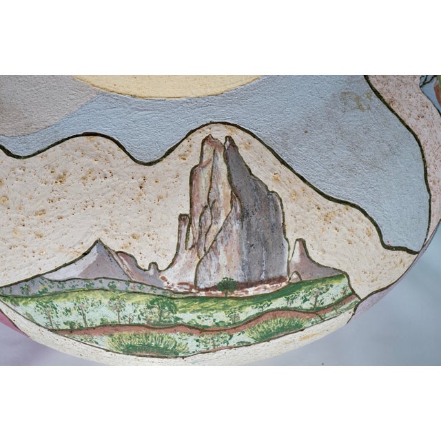 1970s Mexican Ceramic Vase With Top For Sale - Image 9 of 10