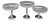 Silver-Plated Pedestal Trio, Set of 3 For Sale