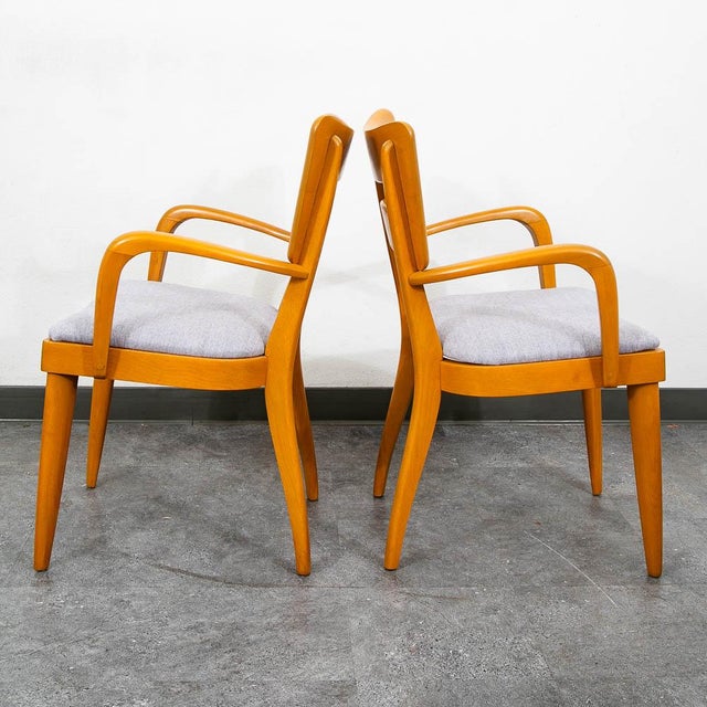 1960s Mid Century Modern Dining Chairs Set 8 Heywood Wakefield Dog Bone Armchair MCM For Sale - Image 10 of 11