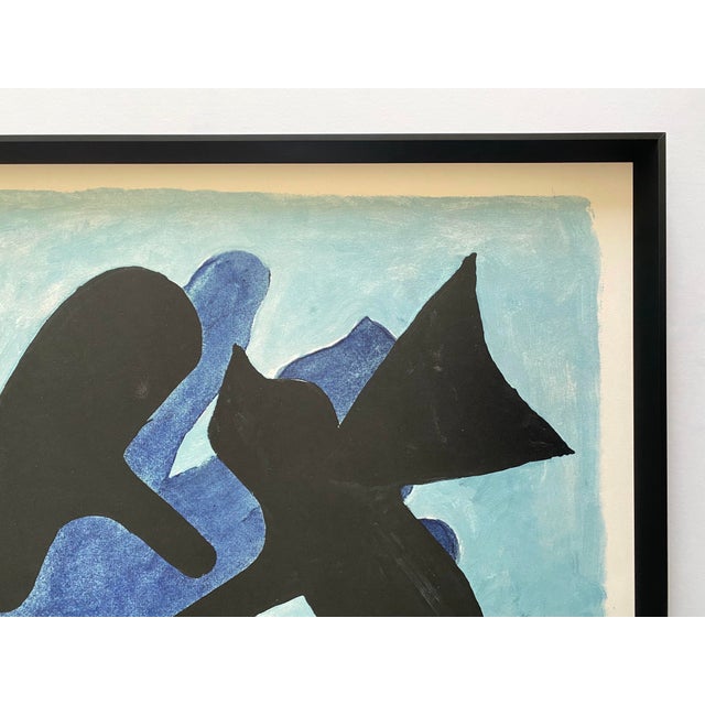 Georges Braque Vintage 1970 Mid Century Modernist Framed French Fine Art Lithograph Print " Astre Et l'Oiseau II " 1958 For Sale - Image 10 of 17