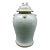 Mid 20th Century Maitland Smith Celadon Crackle Glazed Porcelain Foo Dogs Large Lidded Ginger Jar For Sale
