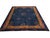 Chinese - Art Deco rug. Measures: 8'2" x 9'6". Rectangle Wool Blue Hand Knotted Pile Floral Antique 1920s Rug, Circa Date:...