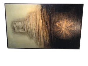 1960s “Venice” Modernist Abstract Painting, Framed