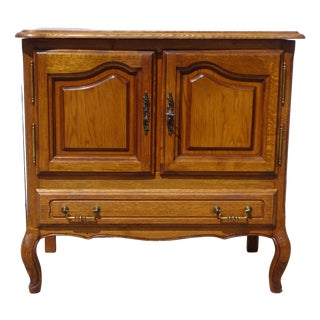 Small Light Oak Sideboard with Swivel Top, 1980s For Sale