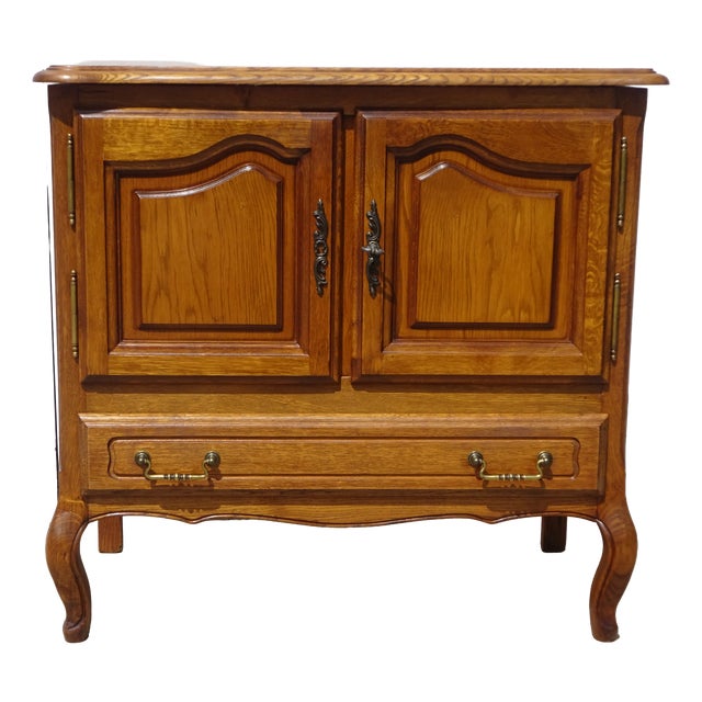 Small Light Oak Sideboard with Swivel Top, 1980s For Sale