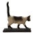 Vintage Mid 20th Century Cast Iron Doorstop Figurine Cat Multi Color Kitty Kat Decorative Art Statue For Sale