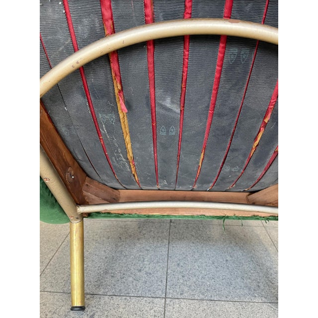Marco Zanuso Green Velvet Mohair "Senior" Lounge Chairs - A Pair For Sale - Image 15 of 16
