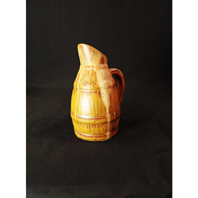 Beige Art Deco N°437 Pitcher Jug in Flamed Stoneware ​​from Denbac, 1930s For Sale - Image 8 of 11
