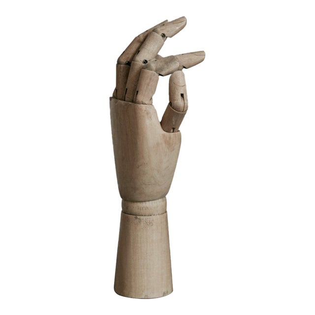 Vintage Wooden Hand Object For Sale