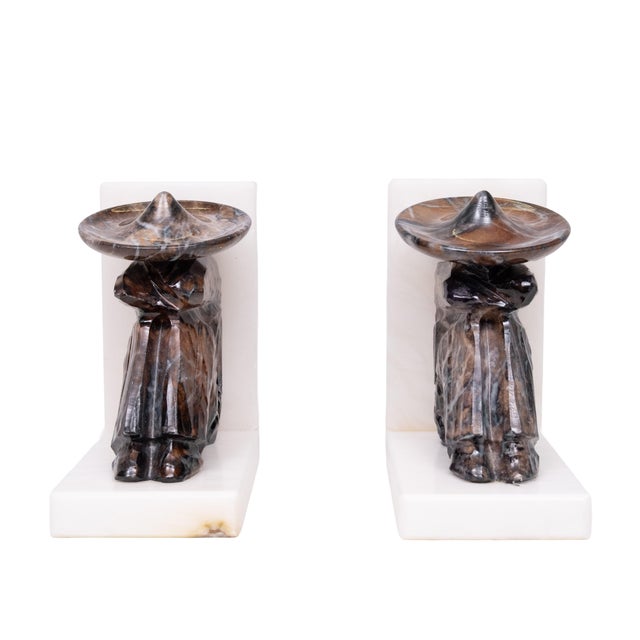 White Marble Bookends, 1970s, Set of 2 For Sale - Image 4 of 10