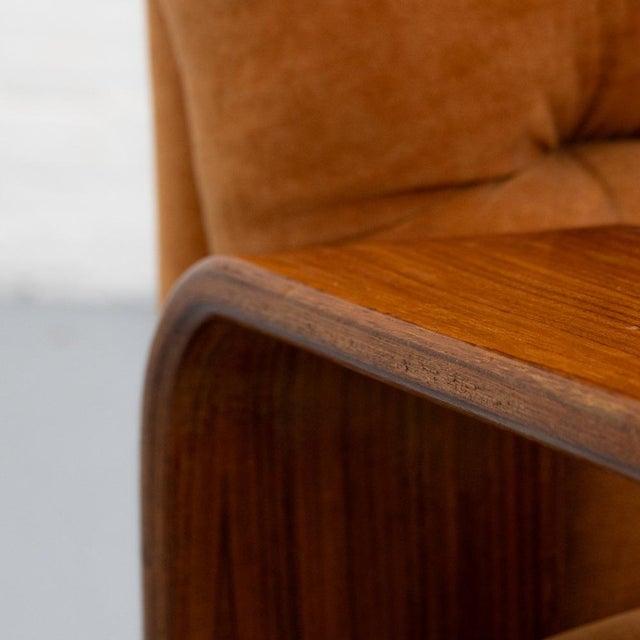 Wood Vintage Italian Chair in Chenille, 1970s For Sale - Image 7 of 18