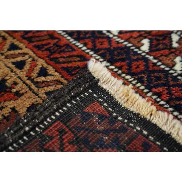 Brown Vintage Balouch Rug 3'0'' X 5'4'' For Sale - Image 8 of 9