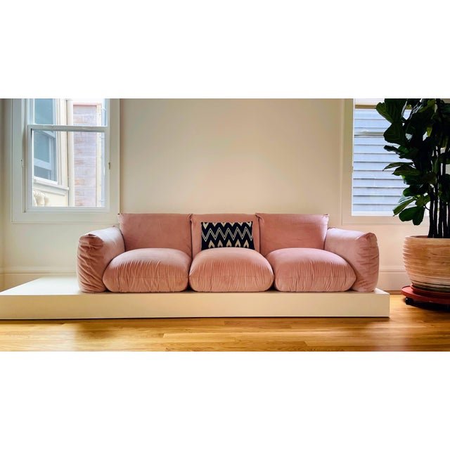 Arflex Marenco 1970's Blush Pink Vintage Couch Chairish