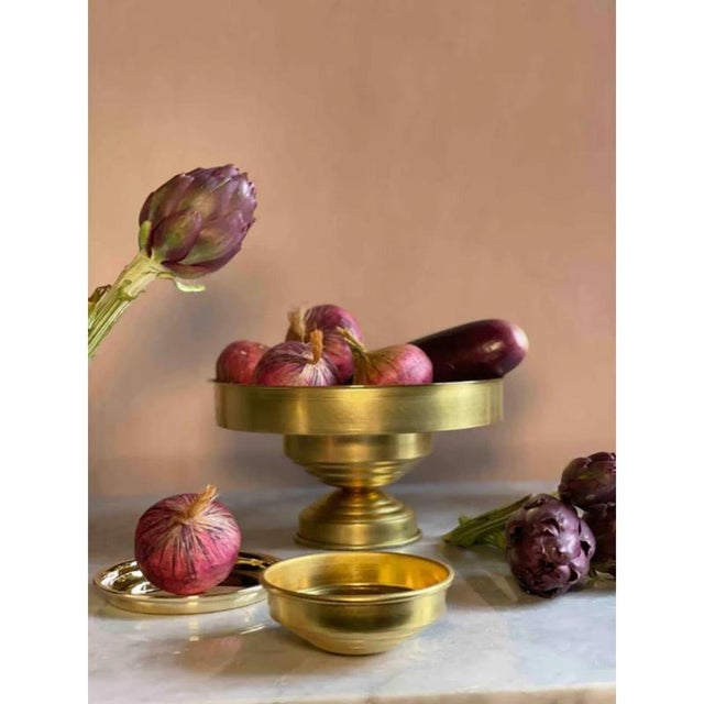 Rl 04 Centerpiece in Brushed Brass by Caspal For Sale - Image 6 of 10